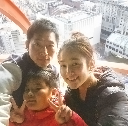 교토 타워 전망대에서 셋이서. 
교토는 우리 가족에게 행복하고 아름다운 시간을 선물하고 있다. 