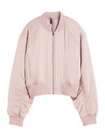 핑크 집업 셔링 슬리브 보머 재킷 5만9천9백원 H&M.